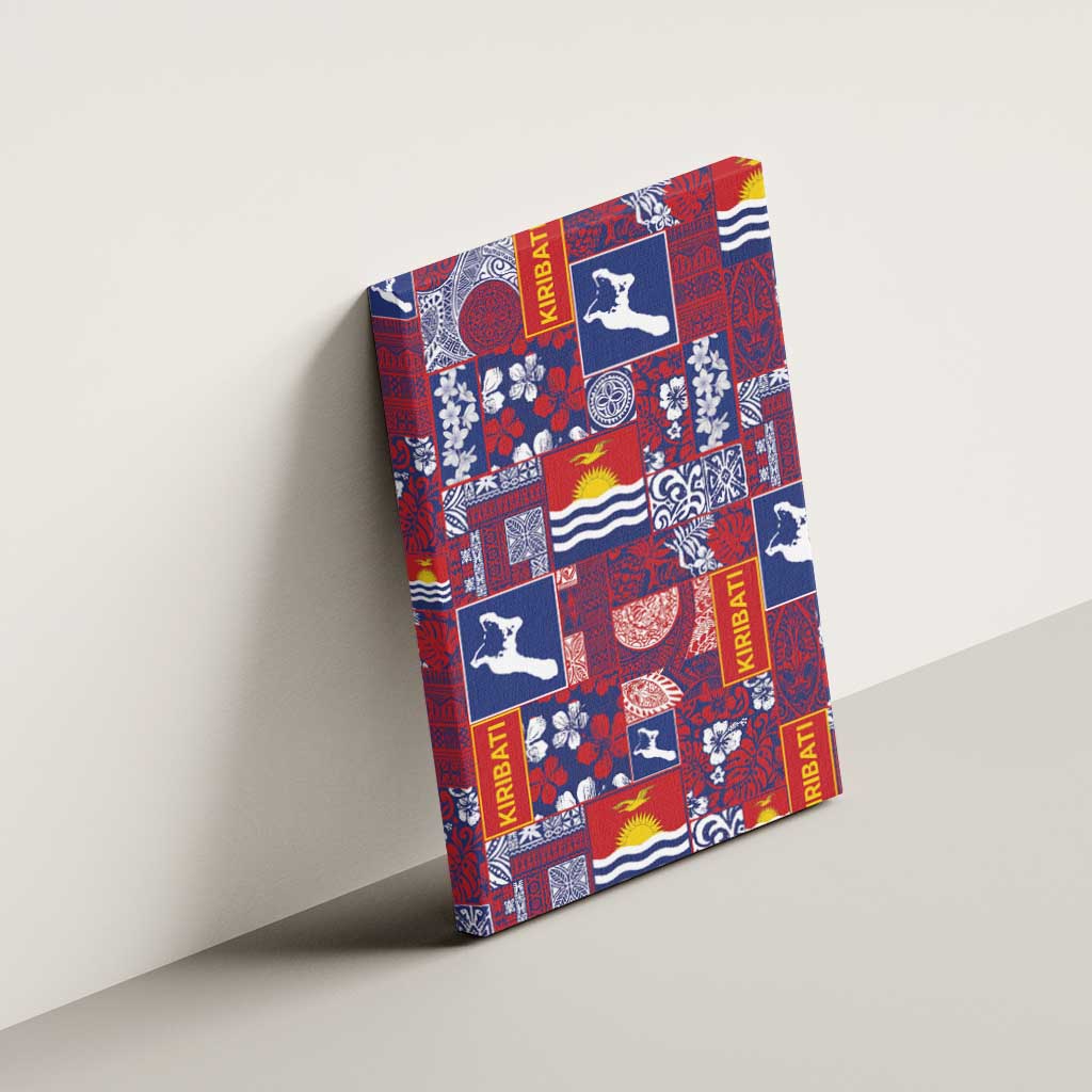 Kiribati Tekeraoi n te Kiritimati Canvas Wall Art Pacific Patchwork Xmas Vibes - Polynesian Pride