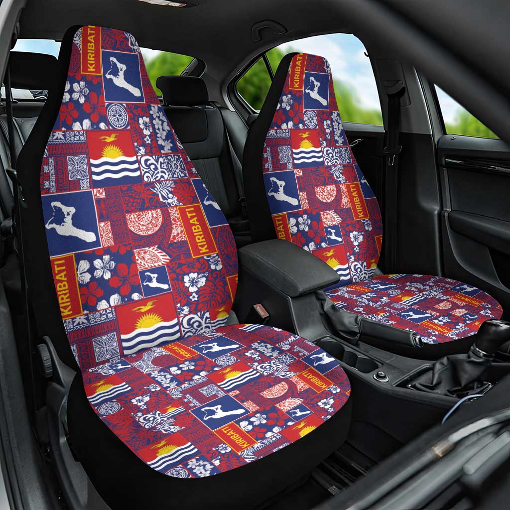 Kiribati Tekeraoi n te Kiritimati Car Seat Cover Pacific Patchwork Xmas Vibes - Polynesian Pride