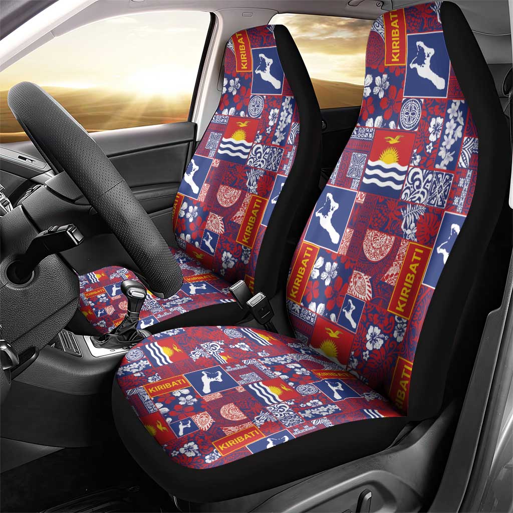 Kiribati Tekeraoi n te Kiritimati Car Seat Cover Pacific Patchwork Xmas Vibes - Polynesian Pride