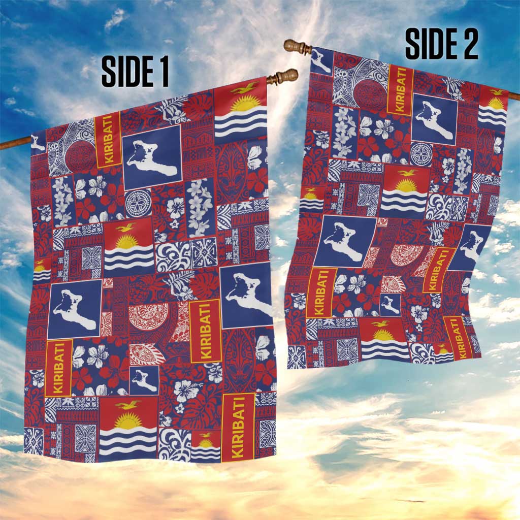 Kiribati Tekeraoi n te Kiritimati Garden Flag Pacific Patchwork Xmas Vibes - Polynesian Pride