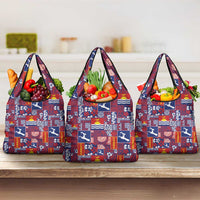 Kiribati Tekeraoi n te Kiritimati Grocery Bag Pacific Patchwork Xmas Vibes - Polynesian Pride