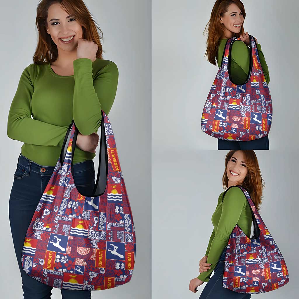 Kiribati Tekeraoi n te Kiritimati Grocery Bag Pacific Patchwork Xmas Vibes - Polynesian Pride