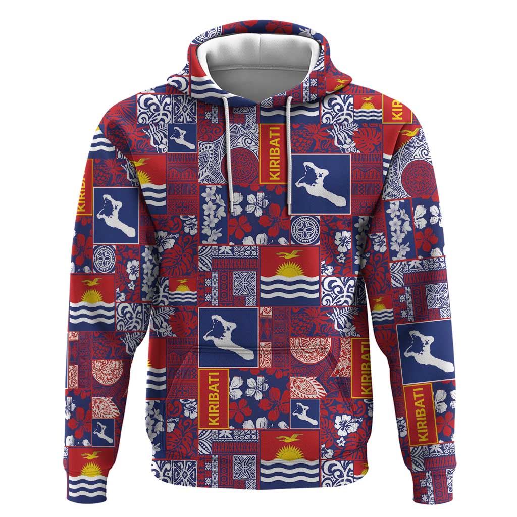 Kiribati Tekeraoi n te Kiritimati Hoodie Pacific Patchwork Xmas Vibes - Polynesian Pride