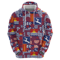 Kiribati Tekeraoi n te Kiritimati Hoodie Pacific Patchwork Xmas Vibes - Polynesian Pride