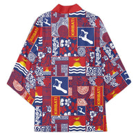 Kiribati Tekeraoi n te Kiritimati Kimono Pacific Patchwork Xmas Vibes - Polynesian Pride