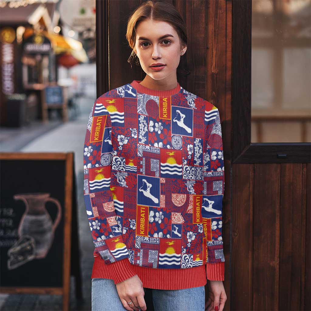 Kiribati Tekeraoi n te Kiritimati Ugly Christmas Sweater Pacific Patchwork Xmas Vibes - Polynesian Pride