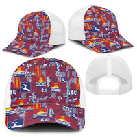 Kiribati Tekeraoi n te Kiritimati Mesh Trucker Cap Pacific Patchwork Xmas Vibes - Polynesian Pride