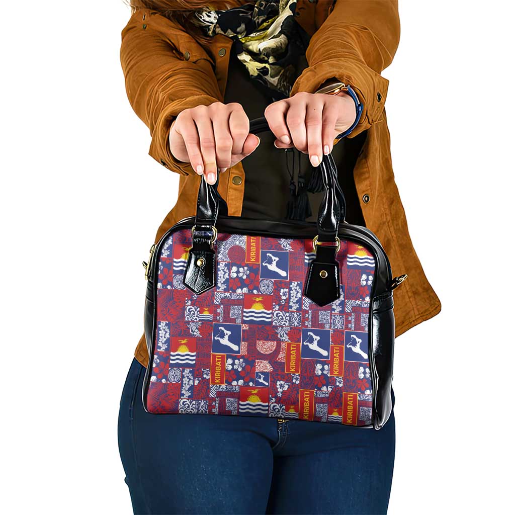 Kiribati Tekeraoi n te Kiritimati Shoulder Handbag Pacific Patchwork Xmas Vibes - Polynesian Pride