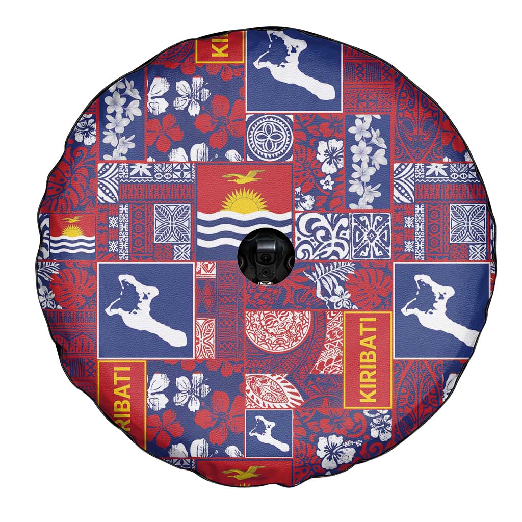 Kiribati Tekeraoi n te Kiritimati Spare Tire Cover Pacific Patchwork Xmas Vibes - Polynesian Pride