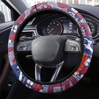 Kiribati Tekeraoi n te Kiritimati Steering Wheel Cover Pacific Patchwork Xmas Vibes - Polynesian Pride