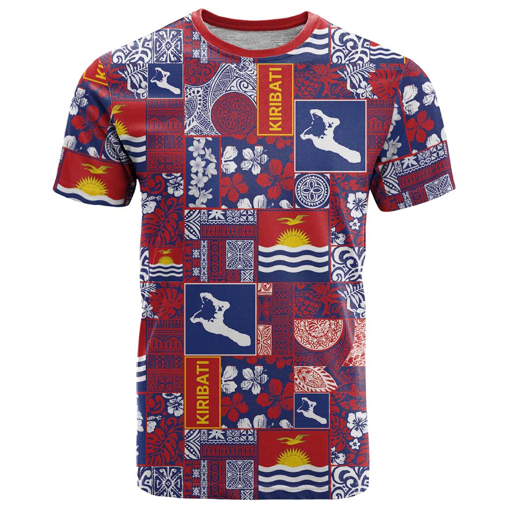Kiribati Tekeraoi n te Kiritimati T Shirt Pacific Patchwork Xmas Vibes - Polynesian Pride