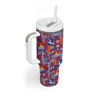 Kiribati Tekeraoi n te Kiritimati Tumbler With Handle Pacific Patchwork Xmas Vibes - Polynesian Pride