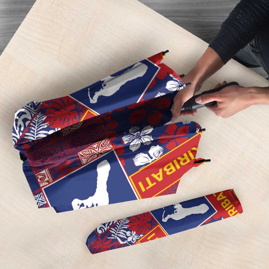 Kiribati Tekeraoi n te Kiritimati Umbrella Pacific Patchwork Xmas Vibes - Polynesian Pride