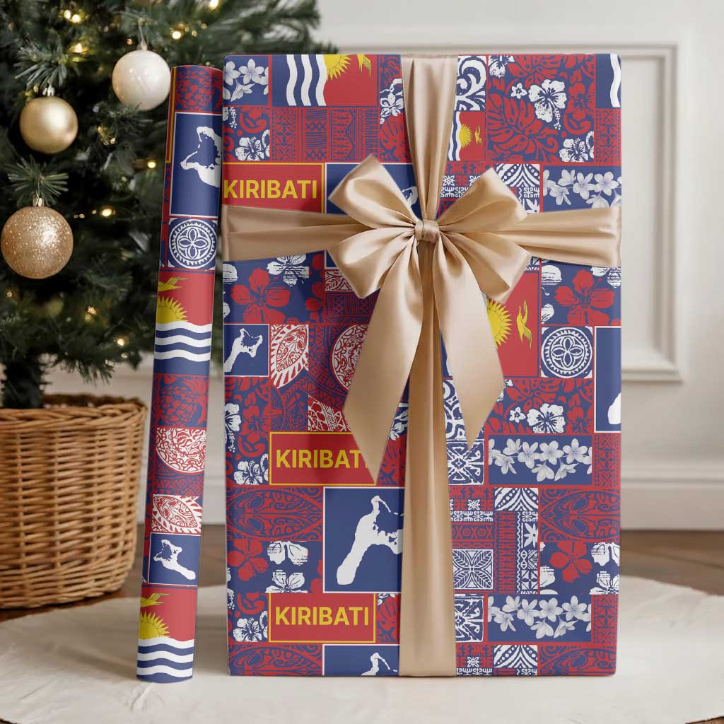 Kiribati Tekeraoi n te Kiritimati Wrapping Paper Pacific Patchwork Xmas Vibes - Polynesian Pride