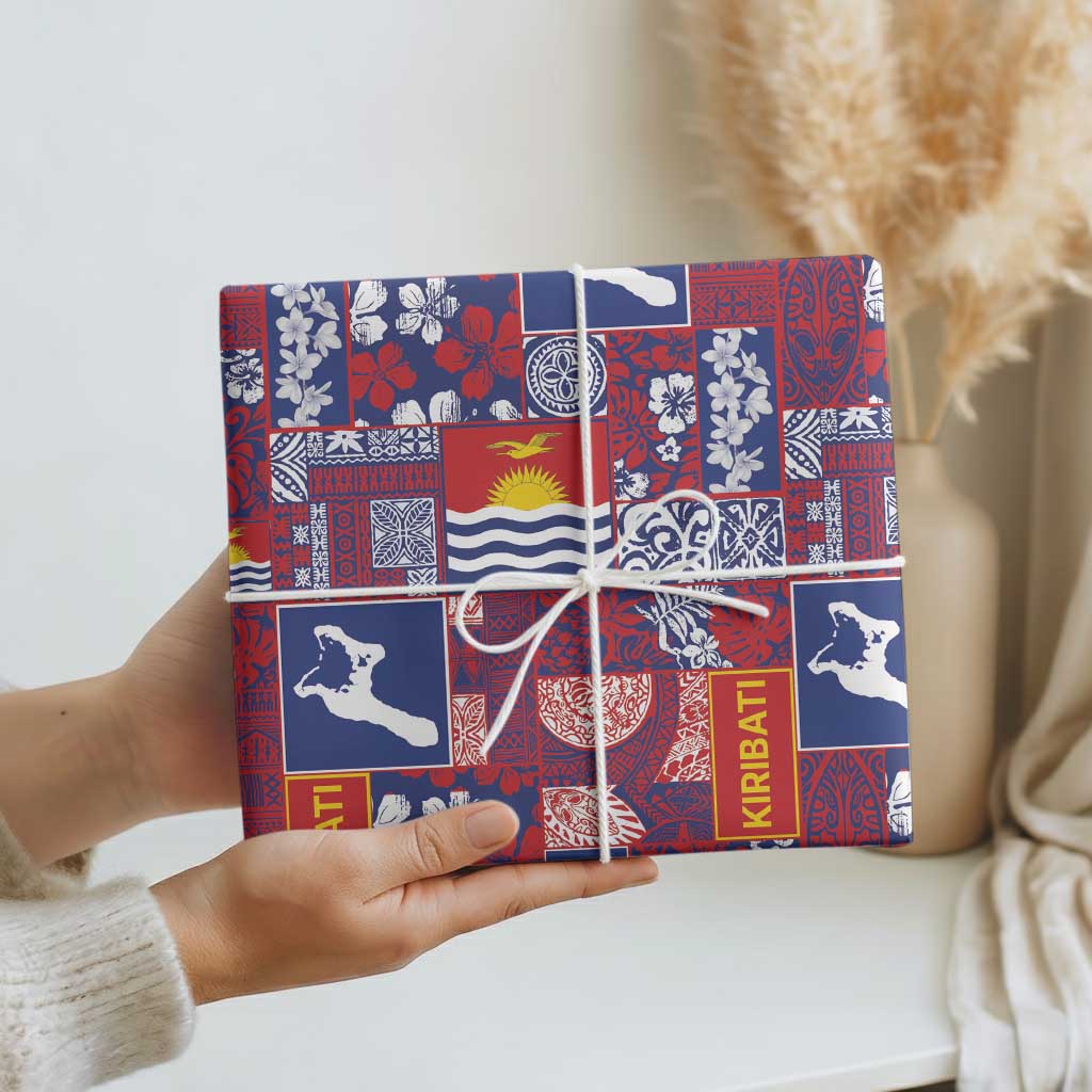 Kiribati Tekeraoi n te Kiritimati Wrapping Paper Pacific Patchwork Xmas Vibes - Polynesian Pride