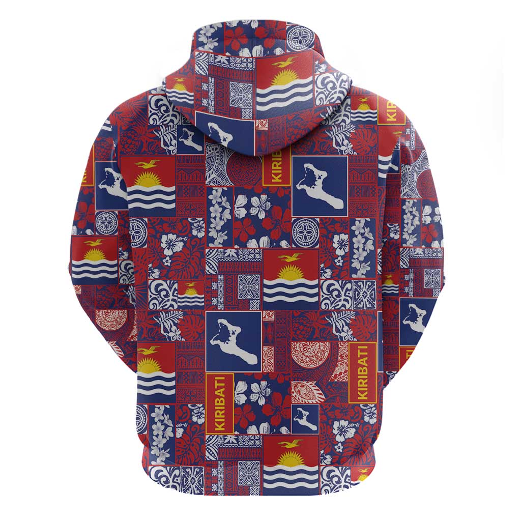 Kiribati Tekeraoi n te Kiritimati Zip Hoodie Pacific Patchwork Xmas Vibes - Polynesian Pride