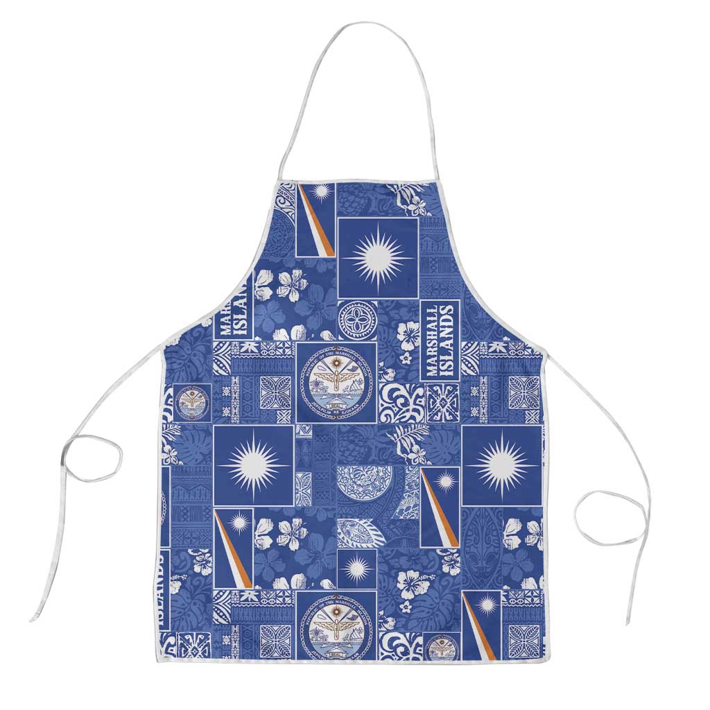 Marshall Islands Merry Christmas Apron Pacific Patchwork Xmas Vibes - Polynesian Pride