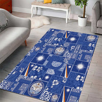 Marshall Islands Merry Christmas Area Rug Pacific Patchwork Xmas Vibes - Polynesian Pride