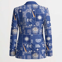 Marshall Islands Merry Christmas Blazer Pacific Patchwork Xmas Vibes - Polynesian Pride