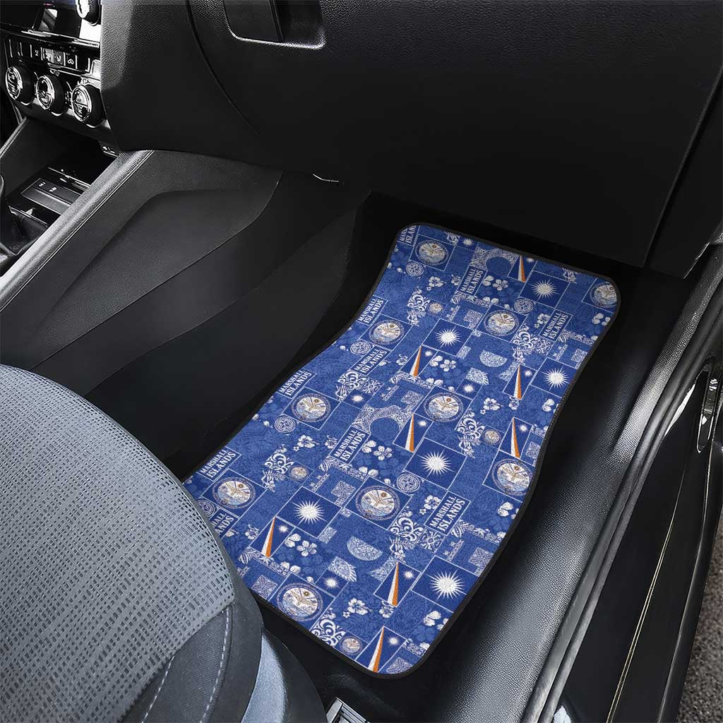 Marshall Islands Merry Christmas Car Mats Pacific Patchwork Xmas Vibes - Polynesian Pride