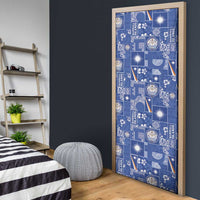 Marshall Islands Merry Christmas Door Cover Pacific Patchwork Xmas Vibes - Polynesian Pride