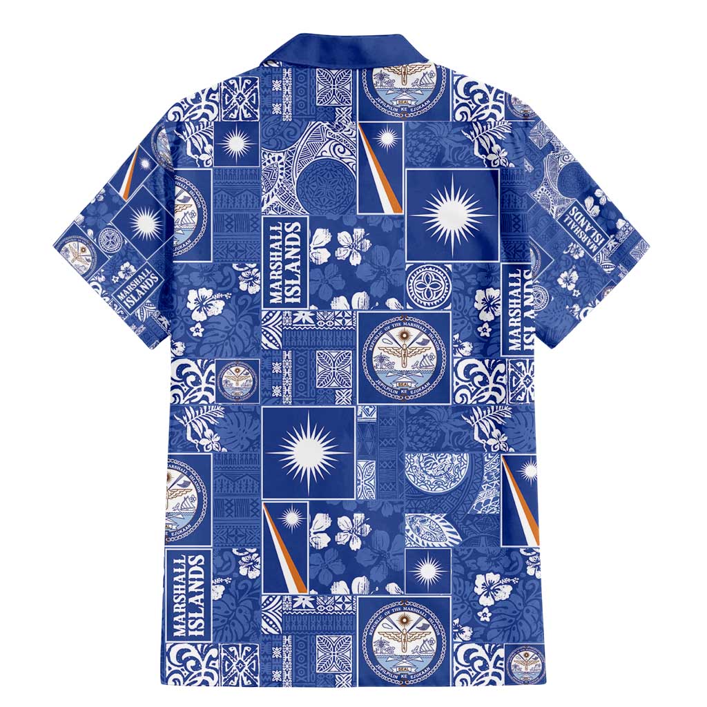 Marshall Islands Merry Christmas Family Matching Mermaid Dress and Hawaiian Shirt Pacific Patchwork Xmas Vibes - Polynesian Pride