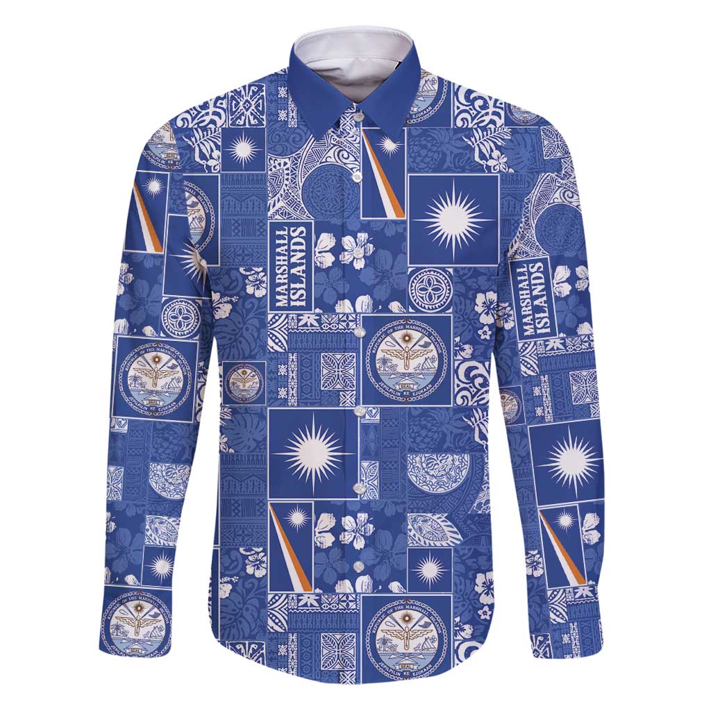 Marshall Islands Merry Christmas Family Matching Puletasi and Hawaiian Shirt Pacific Patchwork Xmas Vibes - Polynesian Pride