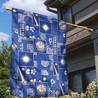 Marshall Islands Merry Christmas Garden Flag Pacific Patchwork Xmas Vibes - Polynesian Pride