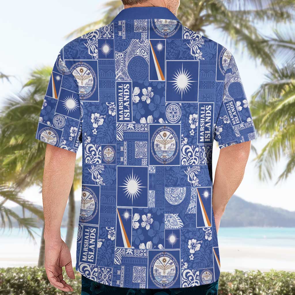 Marshall Islands Merry Christmas Hawaiian Shirt Pacific Patchwork Xmas Vibes - Polynesian Pride