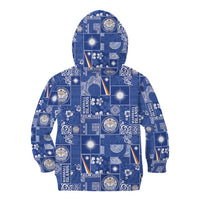 Marshall Islands Merry Christmas Kid Hoodie Pacific Patchwork Xmas Vibes - Polynesian Pride