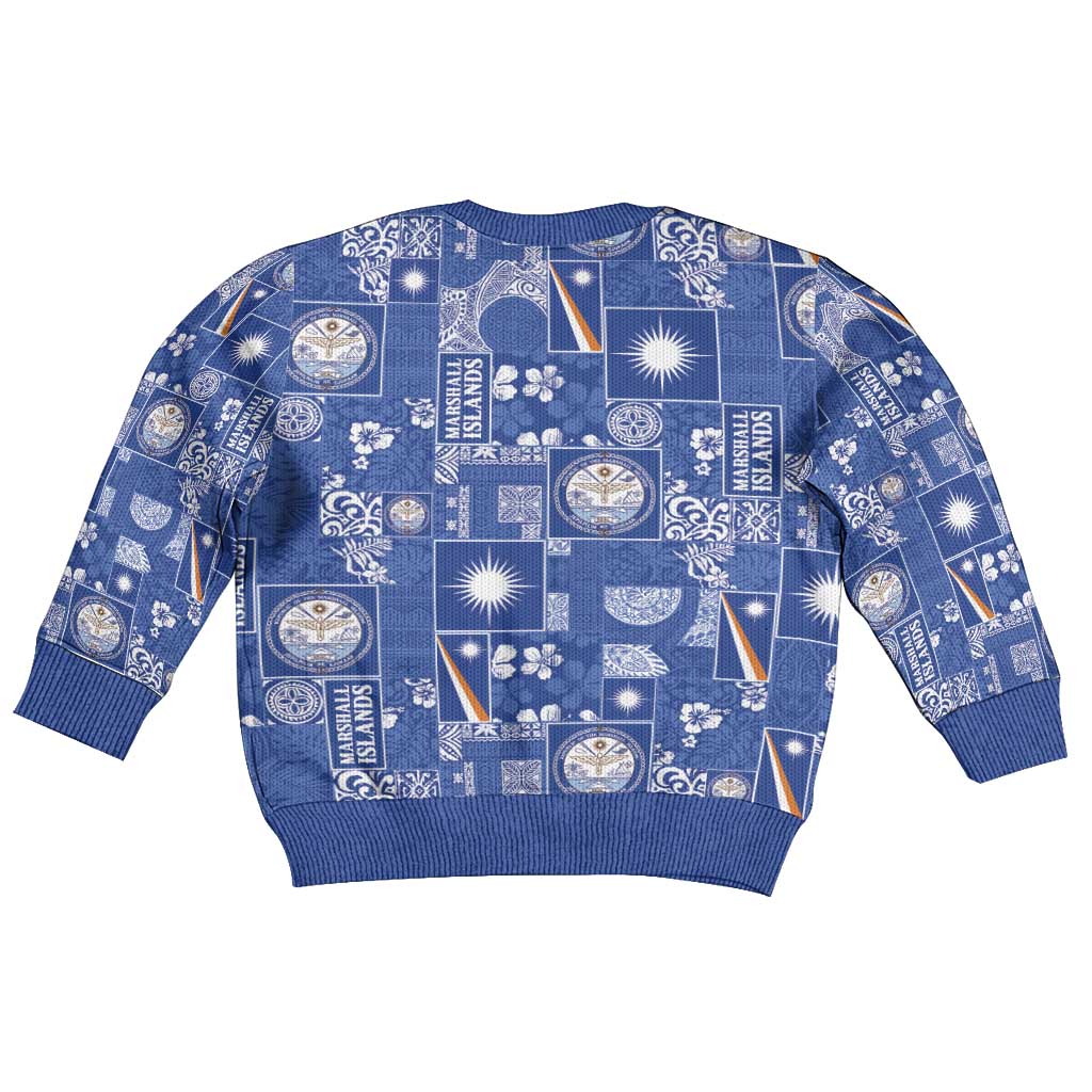 Marshall Islands Merry Christmas Kid Ugly Christmas Sweater Pacific Patchwork Xmas Vibes - Polynesian Pride