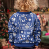 Marshall Islands Merry Christmas Kid Ugly Christmas Sweater Pacific Patchwork Xmas Vibes - Polynesian Pride