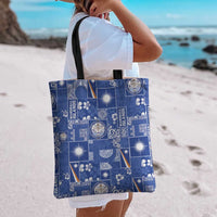 Marshall Islands Merry Christmas Tote Bag Pacific Patchwork Xmas Vibes - Polynesian Pride
