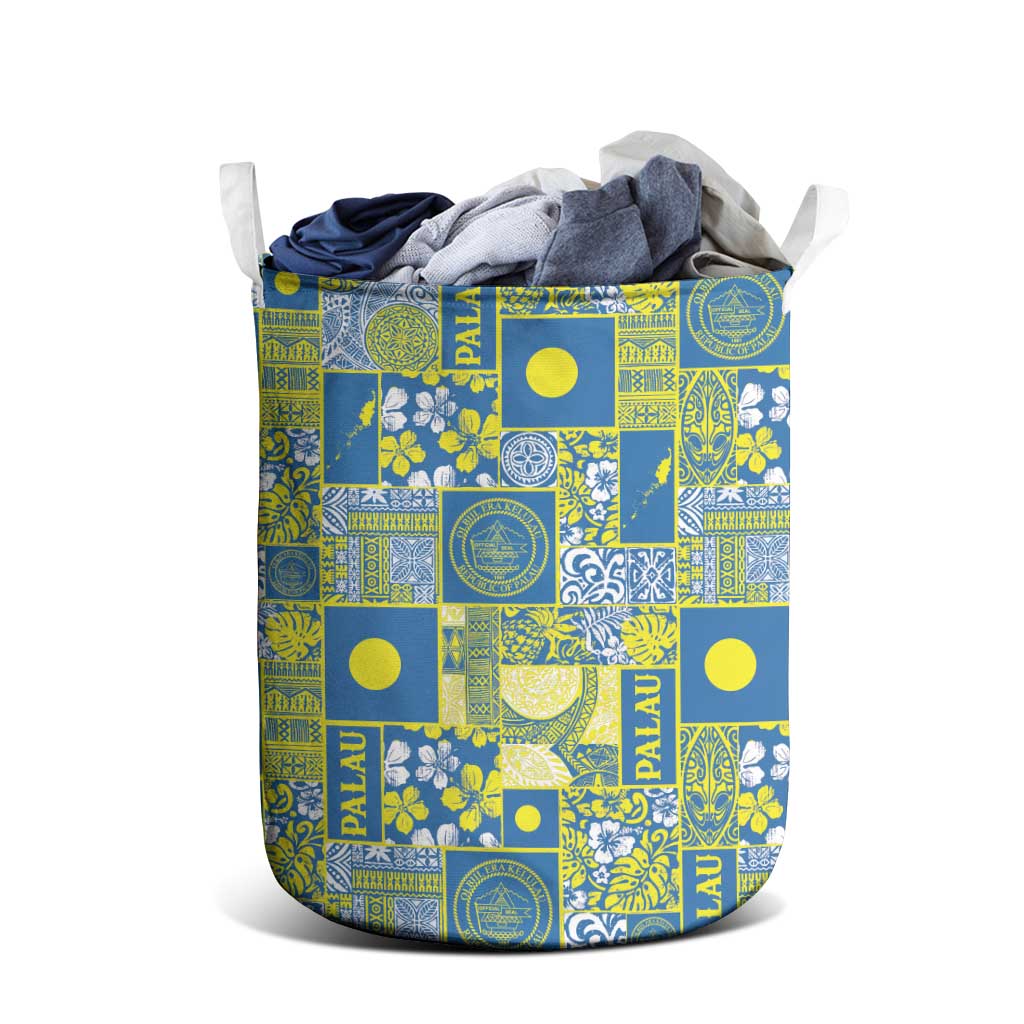 Palau Ungil Kurismas Laundry Basket Pacific Patchwork Xmas Vibes - Polynesian Pride