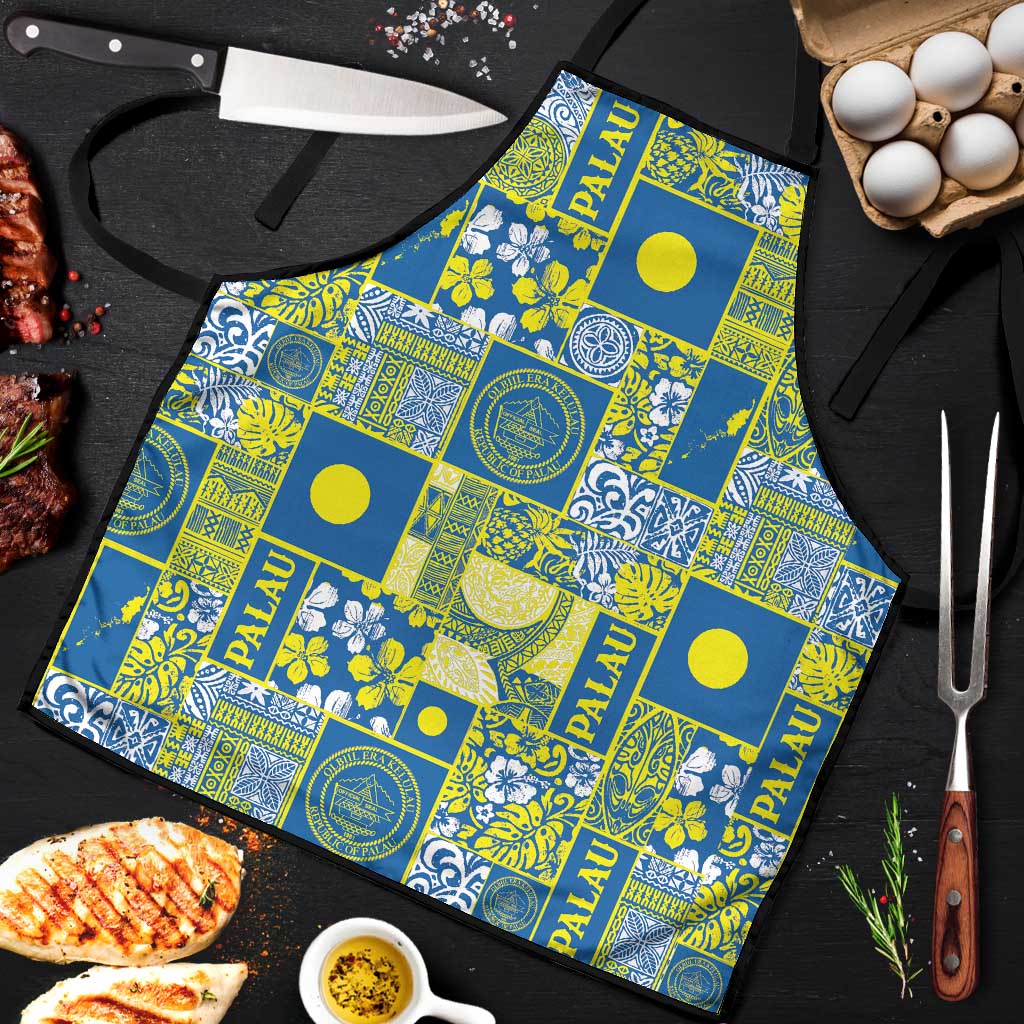 Palau Ungil Kurismas Apron Pacific Patchwork Xmas Vibes - Polynesian Pride