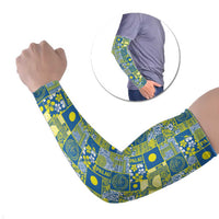 Palau Ungil Kurismas Arm Sleeves Pacific Patchwork Xmas Vibes - Polynesian Pride
