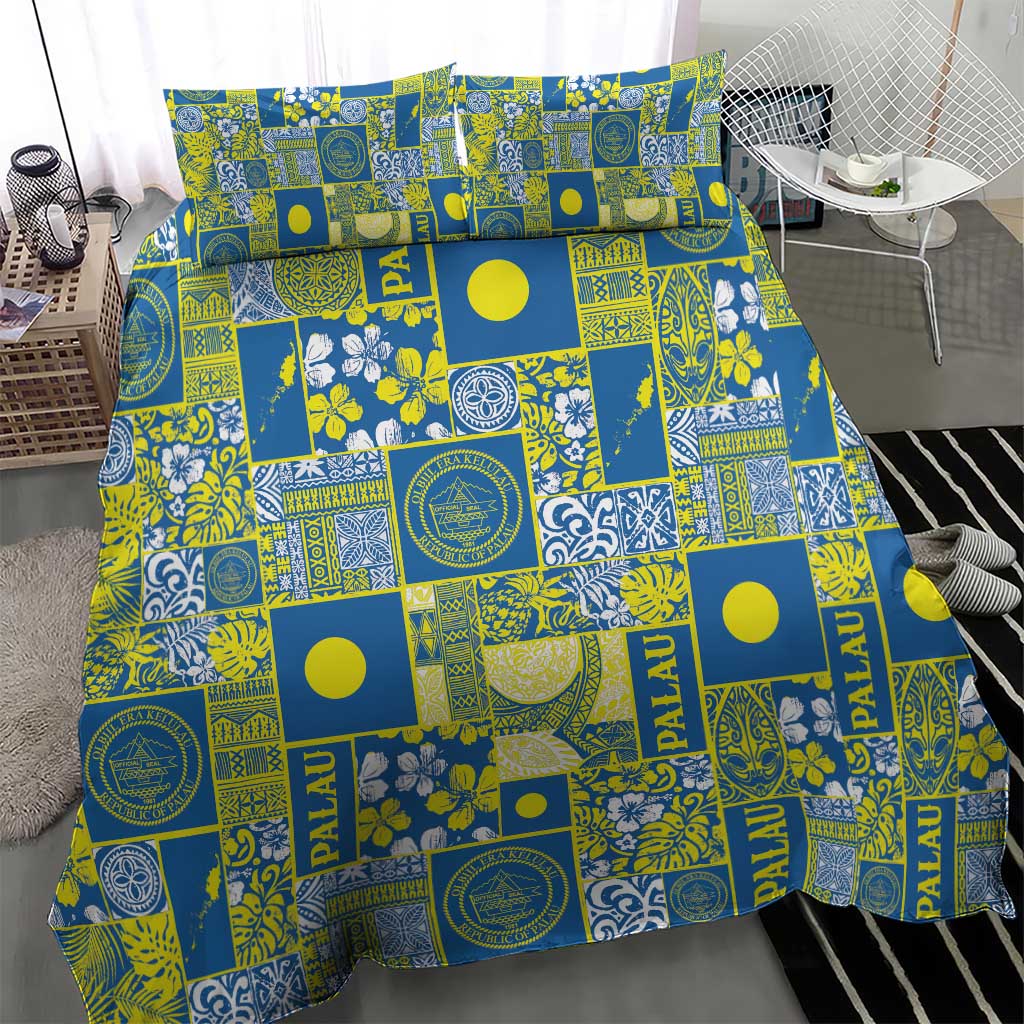 Palau Ungil Kurismas Bedding Set Pacific Patchwork Xmas Vibes - Polynesian Pride