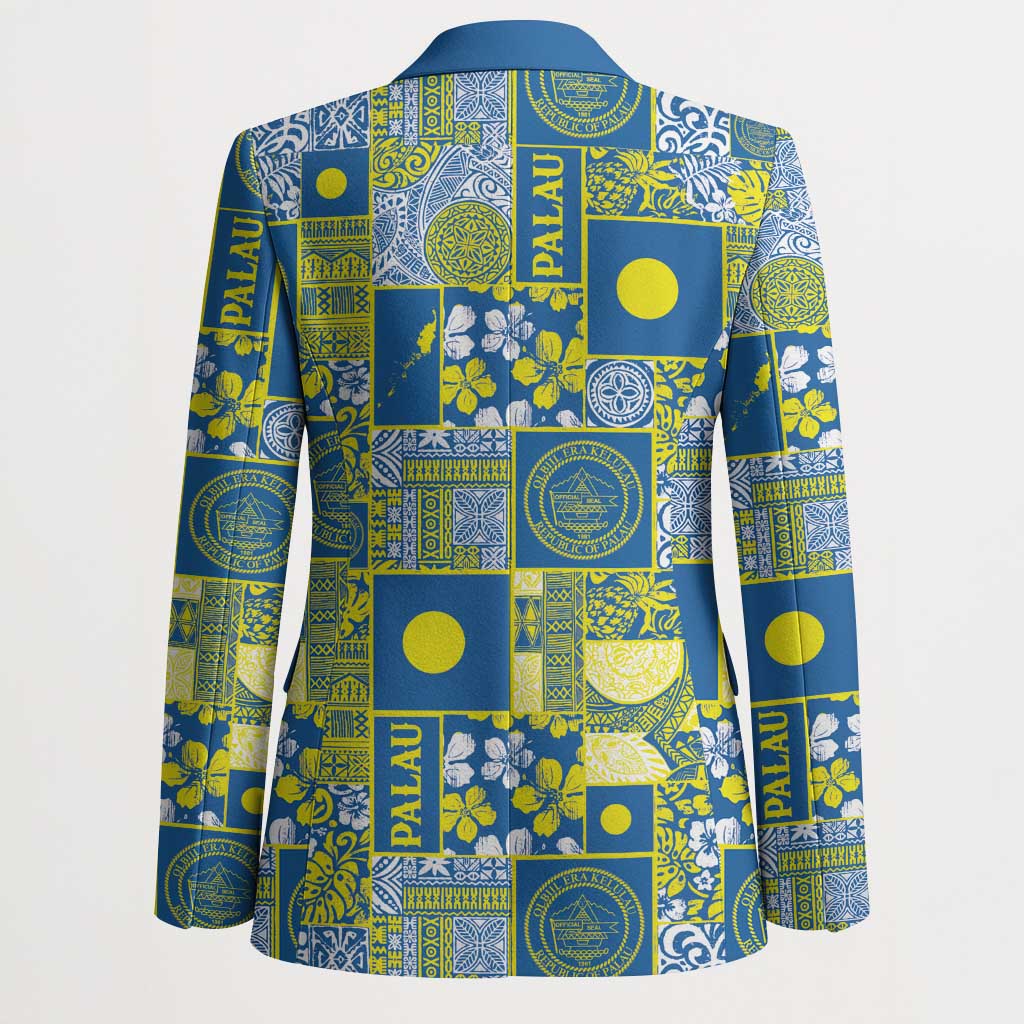 Palau Ungil Kurismas Blazer Pacific Patchwork Xmas Vibes - Polynesian Pride