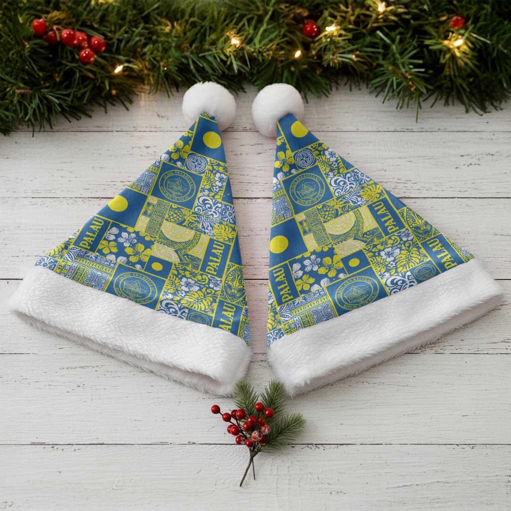 Palau Ungil Kurismas Christmas Santa Hat Pacific Patchwork Xmas Vibes - Polynesian Pride