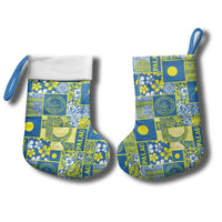 Palau Ungil Kurismas Christmas Stocking Pacific Patchwork Xmas Vibes - Polynesian Pride