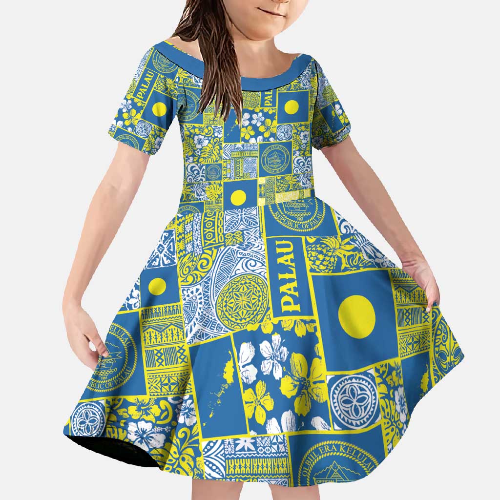 Palau Ungil Kurismas Family Matching Mermaid Dress and Hawaiian Shirt Pacific Patchwork Xmas Vibes - Polynesian Pride