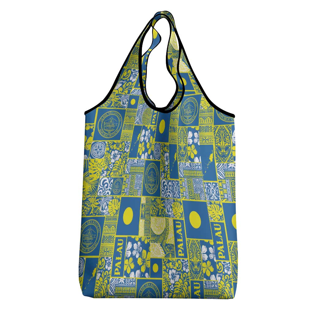 Palau Ungil Kurismas Grocery Bag Pacific Patchwork Xmas Vibes - Polynesian Pride