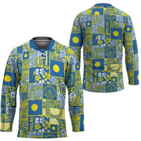 Palau Ungil Kurismas Hockey Jersey Pacific Patchwork Xmas Vibes - Polynesian Pride
