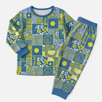 Palau Ungil Kurismas Christmas Pajama Set Pacific Patchwork Xmas Vibes - Polynesian Pride
