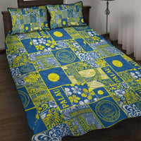 Palau Ungil Kurismas Quilt Bed Set Pacific Patchwork Xmas Vibes - Polynesian Pride