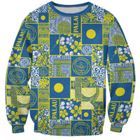 Palau Ungil Kurismas Sweatshirt Pacific Patchwork Xmas Vibes - Polynesian Pride