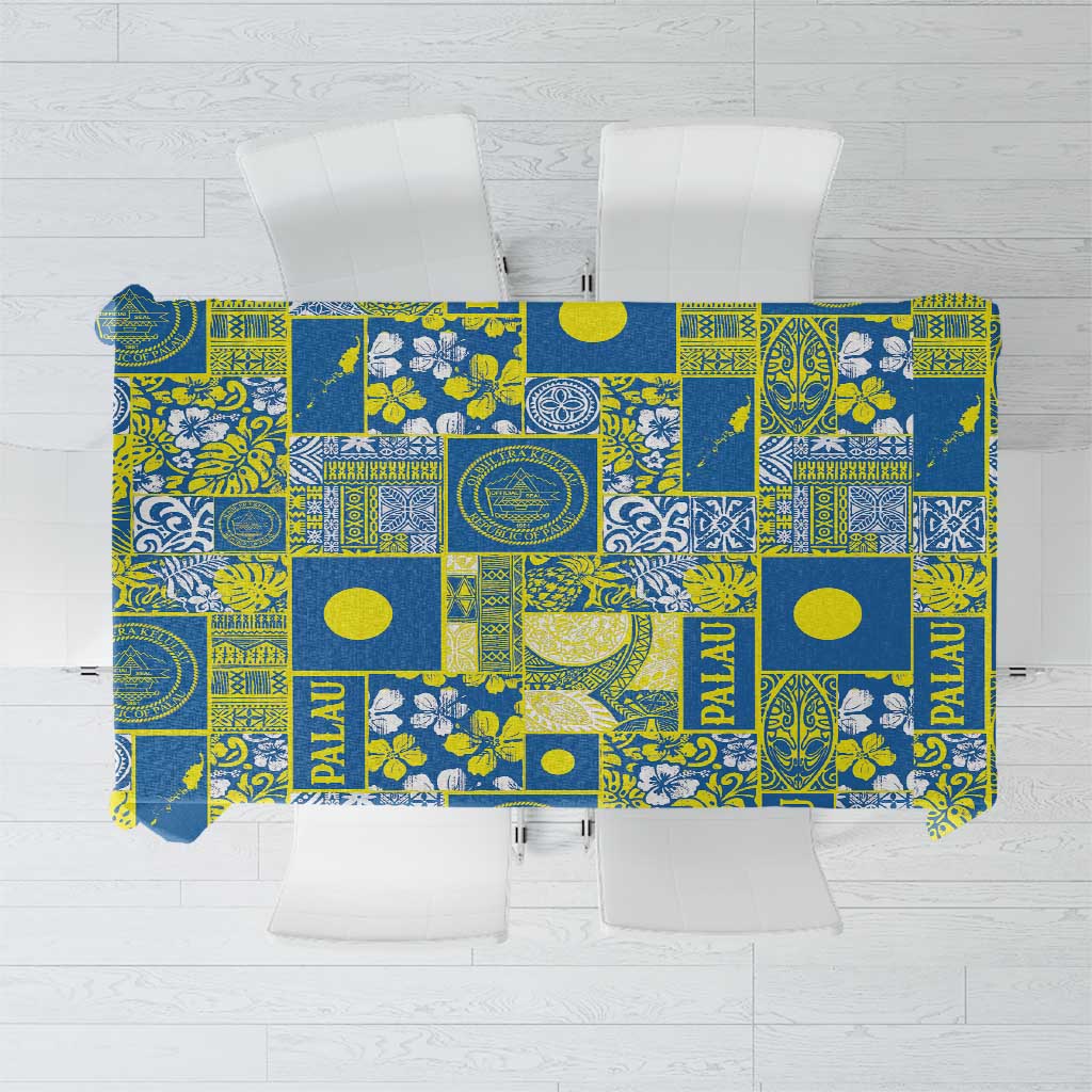 Palau Ungil Kurismas Tablecloth Pacific Patchwork Xmas Vibes - Polynesian Pride