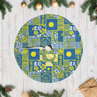 Palau Ungil Kurismas Tree Skirt Pacific Patchwork Xmas Vibes - Polynesian Pride