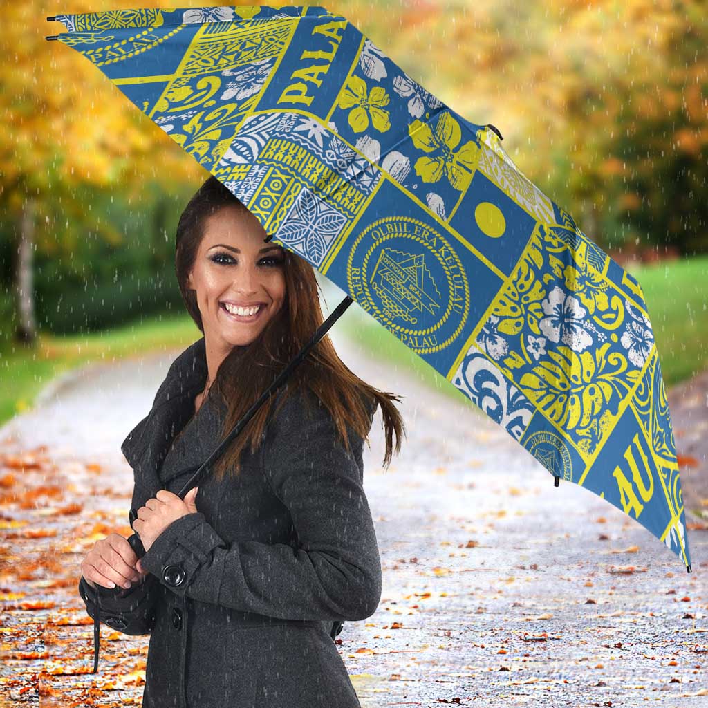 Palau Ungil Kurismas Umbrella Pacific Patchwork Xmas Vibes - Polynesian Pride
