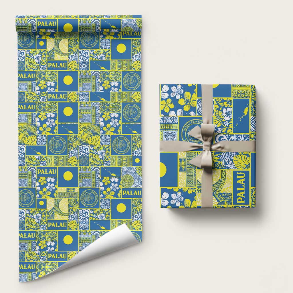 Palau Ungil Kurismas Wrapping Paper Pacific Patchwork Xmas Vibes - Polynesian Pride